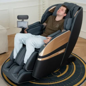 10 Multifunctional PU Leather Foldable Portable Recliner Electric Zero Gravity Full Body Massage Chair with Roller Ball