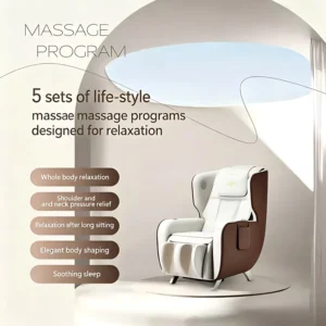 2 in 1 Massage Chair Sofa Small Footprint 1㎡ Microfiber Leather Rocking Function for Home Use