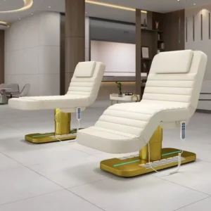 3 Motors White Physiotherapy SPA Salon Furniture Electric Massage Facial Beauty Bed Synthetic Leather Massage Table