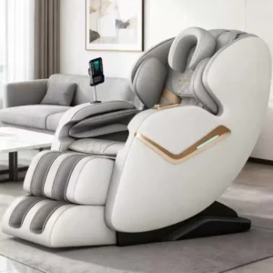 3D Full Body Zero Gravity SL Track Massage Chair with Wireless Charging Shiatsu Kneading and Heating Made of PU Leather