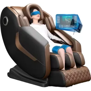 3D Luxury PU Leather Massage Chair Zero Gravity Buttocks Airbags Hifi Foldable Portable Shiatsu Armchair Leisure Timing