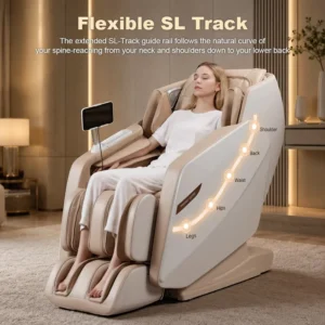 3D Sonic Wave Vibration Full Body Beauty Spa Flexible SL Frame Massage Chair With Full Leg and Arm Massage