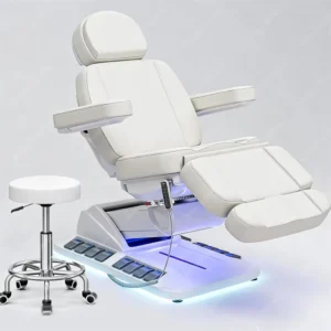 4 Motor Electric Heating Swivel Esthetician Medical Podiatry Treatment Aesthetic Facial Lash Bed Tattoo Chair Massage Table
