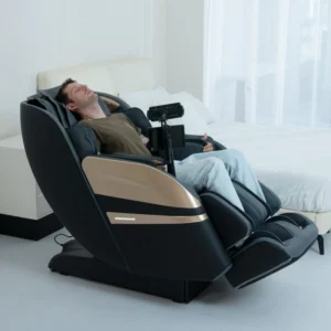 4D Deluxe Massage Chair with Stretch Features Soft Power Movement and Large Touch Screen