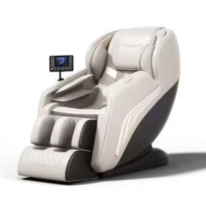 4D Dual SL Rail Massage Chair with AI Voice Zero Gravity Bluetooth LCD Controller Auto Body Scan Adjustable Intensity