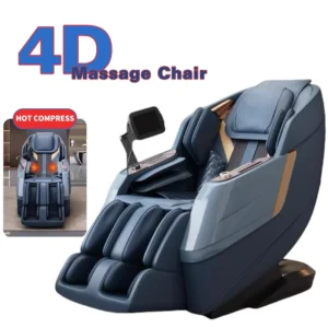 4D Full Body Massage Chair Zero Gravity SL Track Recliner Vibration Foot Massage Hot Compress 7 Inch LED Touch Screen Home Use