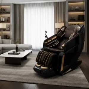4D Full Body Zero Gravity Home Massage Chair with SL Track Quiet Electric Shiatsu Massage Chair with Foot Rollers for Home Use