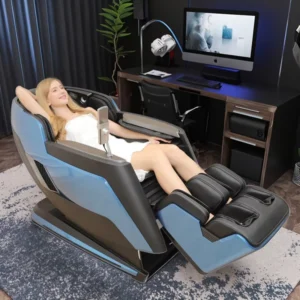 4D Full Body Zero Gravity PU Leather Massage Chair with Head and Foot Massage Features