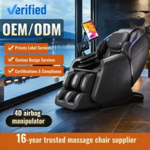 4D New Design Electric Thai Stretch Shiatsu Zero Gravity Air Mechanism Massage Chair Pu Leather Full Body