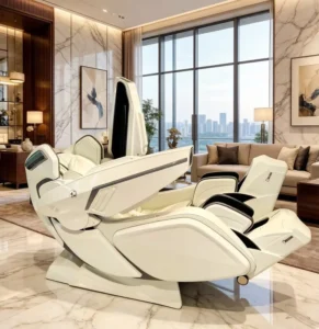 4D SL Full Body Massage Chair with PU Leather Luxury Design Intelligent Voice Control