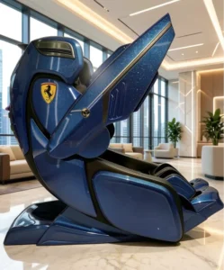 4D SL Full Body Massage Chair with PU Leather Zero Gravity Intelligent Voice Control Wireless Tablet Luxury Design