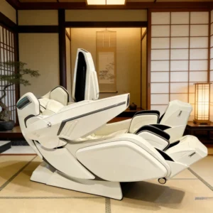 4D SL Zero Gravity Full Body Heating PU Leather Airbag Vibration Shiatsu Roller Wireless Tablet Office Salon Massage Chair