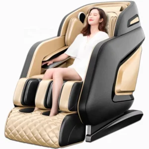 4D Smart Healthcare Luxury PU Leather Massage Chair with Zero Gravity Musically Functional for Shoulder Body Foot Arm Massages