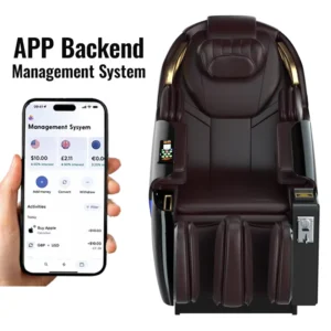 4D Zero Gravity Commercial Massage Chair Business Coin and Notes Bill Operated for Body Application Made of PU Leather