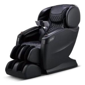 4D Zero Gravity Electric Intelligent Automatic PU Leather SL 140CM Full Body Massage Recliner Chairs White Color