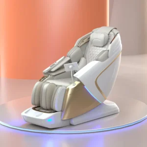 4D Zero Gravity Luxury Smart Portable Foldable Air Pressure Shiatsu Heating 3D Neck Head Foot Full Body Dual Core Massage Chair