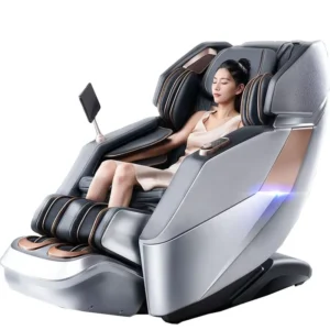 4d Sl Black Luxury Heating Therapy Deluxe Multifunction Massage Chair Jade Stone Roller for Salon