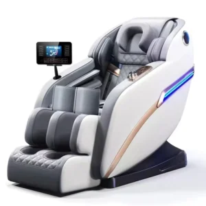 8D Luxury Shiatsu Leather Design Zero Gravity Recliner Full Body Massage Chair Hip Vibration Musical Feature for Neck Foot Care
