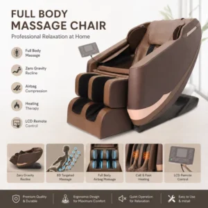 8D Massage Chair Full Body Electric Massage Chair Zero Gravity Recliner With Heating Function