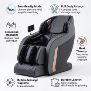 8D Modern Minimalist Home Massage Chair Premium Comfort OEM Support Full Body Zero Gravity Massage Chair Musical Function