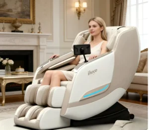 A Home Massage Chair Equipped with an AI Intelligent Chip, Three Major Control Modes, and Full-body airbag Coverage.