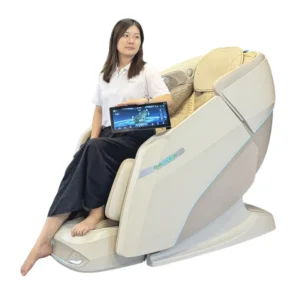 AI Luxury LCD Double 4D Movement Zero Gravity SL Track Electric Massage Chair Full Body for Home Office Relaxation