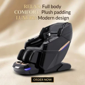 AI Smart Massage Chair Recliner Dual Zero Gravity with 1350mm SL Track Negative Ion Air Purifier & Heat Therapy