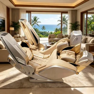 AI Zero Gravity Full Body 4D SL PU Leather Airbag Foot Neck Back Shiatsu Dental Clinic Patient Use Massage Chair