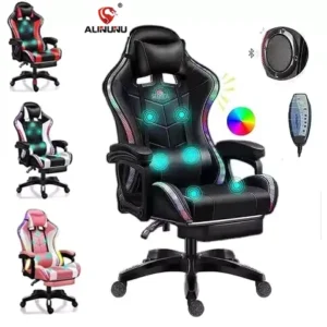 ALINUNU Rgb Light Gaming Chair For Gaming Room Massage Gaming Chair Speakers