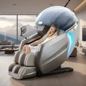 Acoustic Wave Motor Full Body Massage Chair with SL Track Zero Gravity Heat Therapy Bluetooth for Home Wellness Use