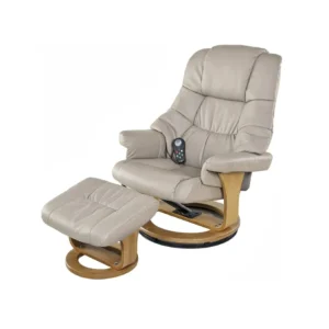 Adjustable 8 Points Vibration Massage Air Leather Leisure Recliner Chair with Ottoman for Living Room