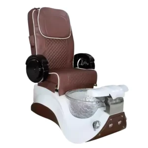 Adjustable Electric Spa Pedicure Chair Whirlpool Tub Vibration Massage Kneading Rolling Functions LED Lights Automatic Foot