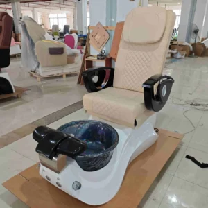 Adjustable Pipe Free Manicure Pedicure Chair Ceramic Glass Salon SPA Beauty Furniture