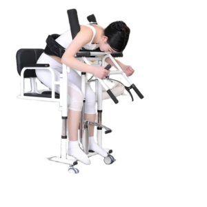 Adjustable Portable Medical Commode Toilet Manual Hospital Move Wheelchair with Eating Table