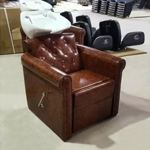 Adjustable SPA Shampoo Chair with Built-in Heating Steamer and Massage Function