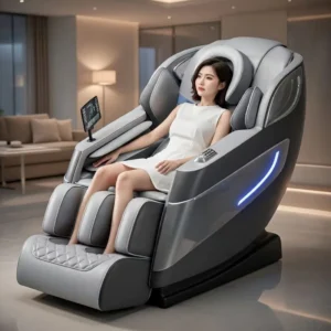 Advanced Dual Core Massage Chair Full Body Airbag Foot Roller Zero Gravity Smart Touch Heating Home Office Spa