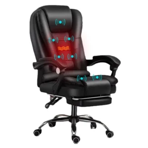 Anji Factory Direct Sale Boss Lift Recliner Computer 7 Points Massage Swivel Heated Office Chair