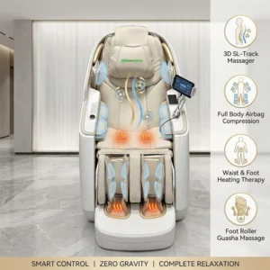 BL-529 3D 4D SL Track Gua Sha Zero Gravity Hot Compress Vibration Healthcare Full Body Massage Office Chair
