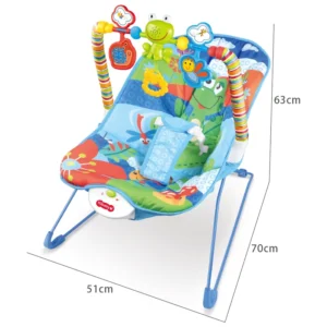 Baby 2 in 1 Shock Soothing Recliner with Musical Rattle Newborn Rocking Chair