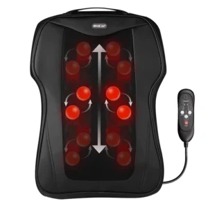 Back Massager Pain Relief Electric Shiatsu Full Neck and Back Massager Chair Cushion Home Portable Back Massager With Heat