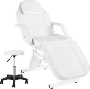 Beauty Chair Tattoo Chair Massage Bed Adjustable 3 Section Multipurpose with Hydraulic Stool