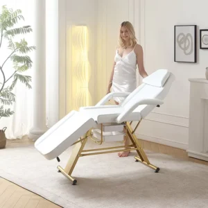 Beauty Massage Bed Foldable Metal Frame High Density Sponge for Tattoo Embroidery Physiotherapy Traditional Chinese Medicine