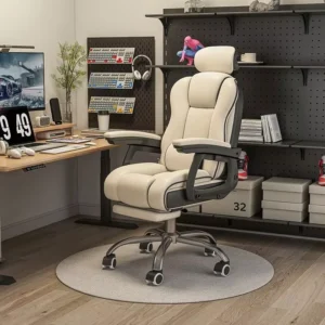 Best Selling High Back Executive 7 point Massage Chair Contemporary Design Style Leather with Footrest for Office Use