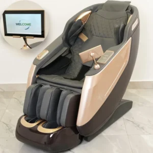 Best Smart Heat Massage Chairs 4D Zero Gravity Luxury Leather American Furniture Brown Electric Shiatsu Reclining Massage Chair Full Body