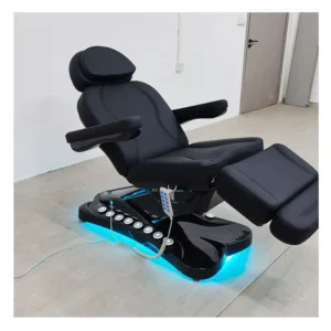 Black Electric 3 4 Motor Aesthetic Reclining Medical Examination Tattoo Chair Spa Massage Table Cosmetic Facial Beauty Bed