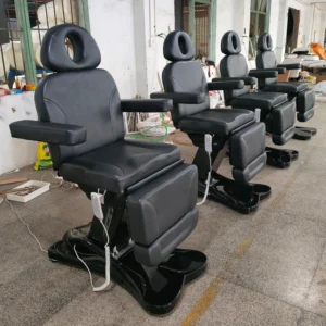 Black Electric 3 4 Motor Aesthetic Reclining Medical Examination Tattoo Chair Spa Massage Table Cosmetic Facial Beauty Bed
