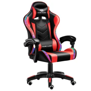 Black Red Ergonomic Massage Game Chair Reclining Adjustable Height Modern Home Computer Chair Factory