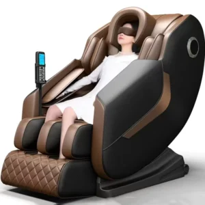 Brown Zero Gravity Shiatsu Electric Infrared Massager Home Use Healthcare Shiatsu Recliner Massage Chair for Body