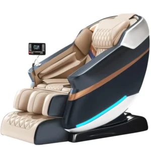C113 Electric Heated Shiatsu Kneading Massager Chair Zero Gravity Recliner Foldable PU Leather Body Big Size Portable