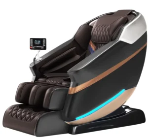 C113 Modern Luxury Full Body 8D Recliner Portable Zero Gravity Massage Chair with HiFi Bluetooth Music and PU Leather